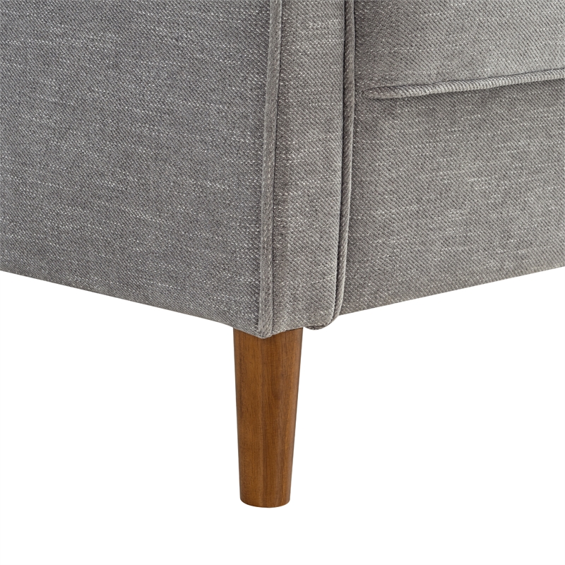 Studio Living Sorrento Arm Chair in Gray Woven Fabric Upholstery