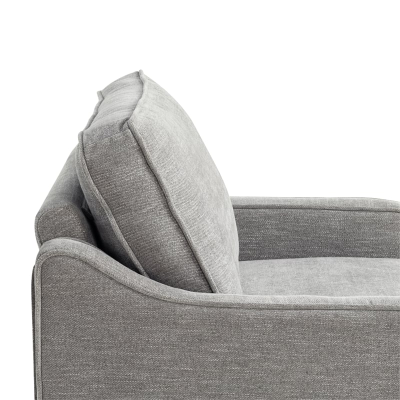 Studio Living Sorrento Arm Chair in Gray Woven Fabric Upholstery