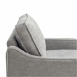 Studio Living Sorrento Arm Chair in Gray Woven Fabric Upholstery