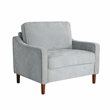 Studio Living Sorrento Arm Chair in Light Gray Woven Fabric Upholstery