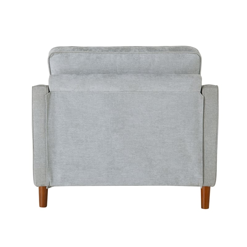 Studio Living Sorrento Arm Chair in Light Gray Woven Fabric Upholstery