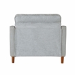Studio Living Sorrento Arm Chair in Light Gray Woven Fabric Upholstery