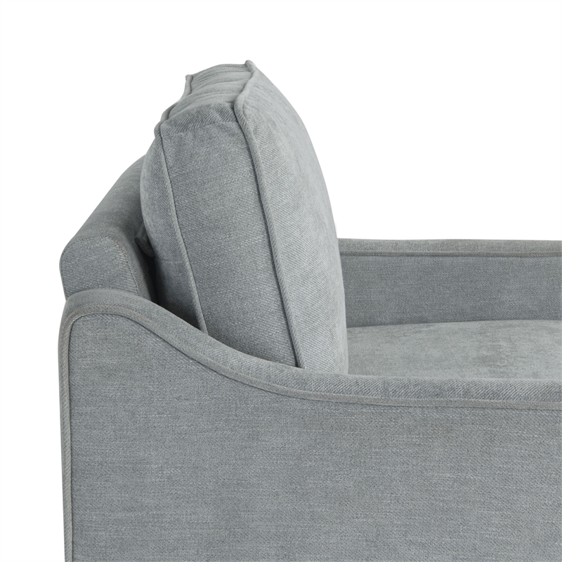 Studio Living Sorrento Arm Chair in Light Gray Woven Fabric Upholstery