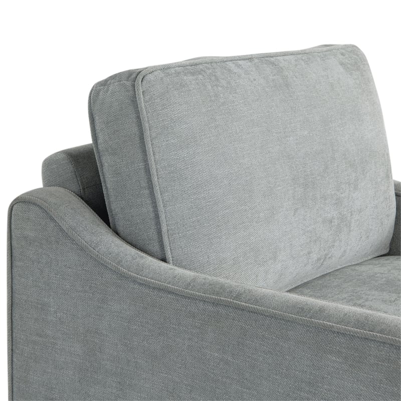 Studio Living Sorrento Arm Chair in Light Gray Woven Fabric Upholstery