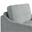 Studio Living Sorrento Arm Chair in Light Gray Woven Fabric Upholstery
