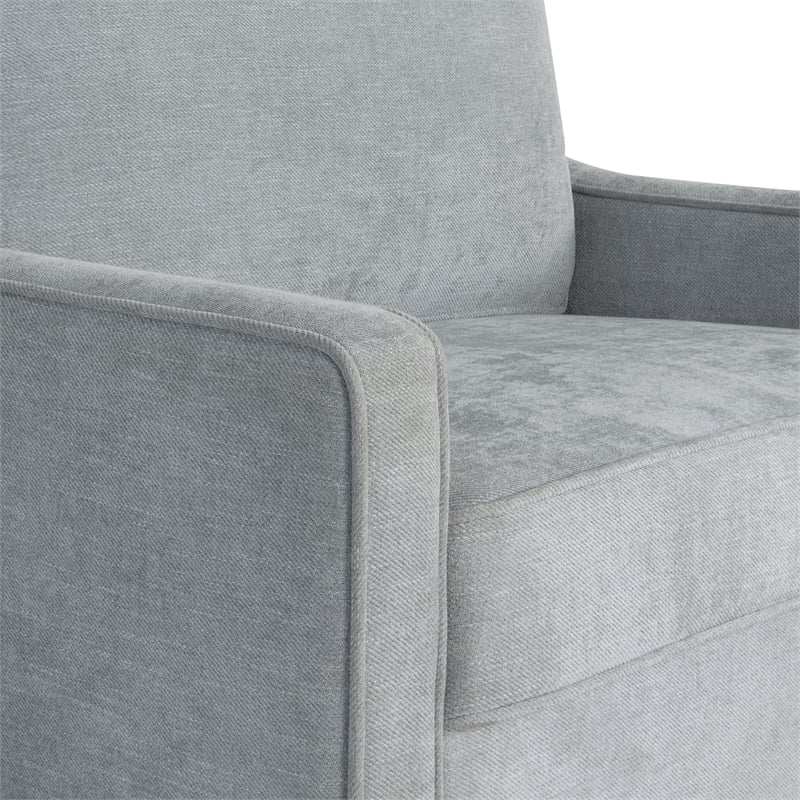 Studio Living Sorrento Arm Chair in Light Gray Woven Fabric Upholstery