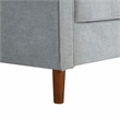 Studio Living Sorrento Arm Chair in Light Gray Woven Fabric Upholstery