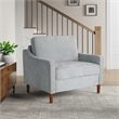 Studio Living Sorrento Arm Chair in Light Gray Woven Fabric Upholstery