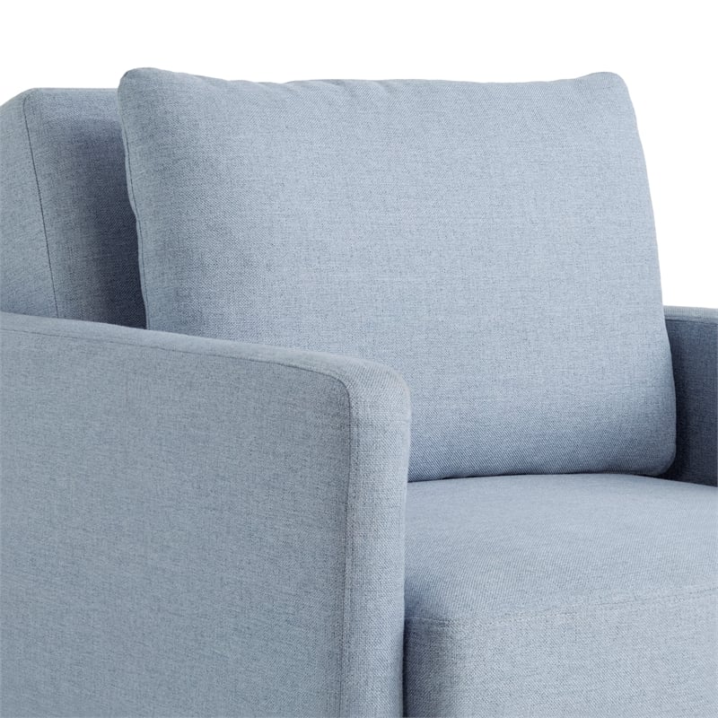 Serta Bakersfield Twin Convertible Chair in Blue Woven Fabric Upholstery