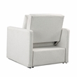 Serta Bakersfield Twin Convertible Chair in Cream Woven Fabric Upholstery