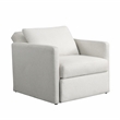 Serta Bakersfield Twin Convertible Chair in Cream Woven Fabric Upholstery