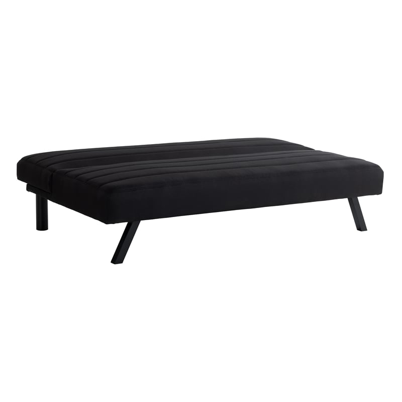 Serta Dawson Convertible Sofa in Black Fabric Upholstery