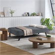 Serta Fenton Convertible Sofa in Charcoal Fabric Upholstery