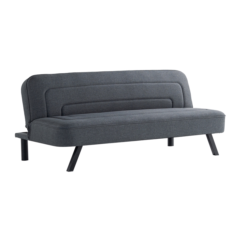 Serta Fenton Convertible Sofa in Charcoal Fabric Upholstery