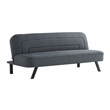 Serta Fenton Convertible Sofa in Charcoal Fabric Upholstery