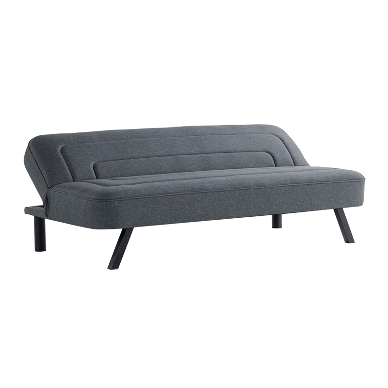 Serta Fenton Convertible Sofa in Charcoal Fabric Upholstery