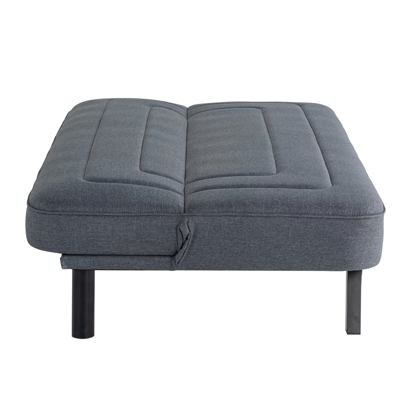 Serta Fenton Convertible Sofa in Charcoal Fabric Upholstery