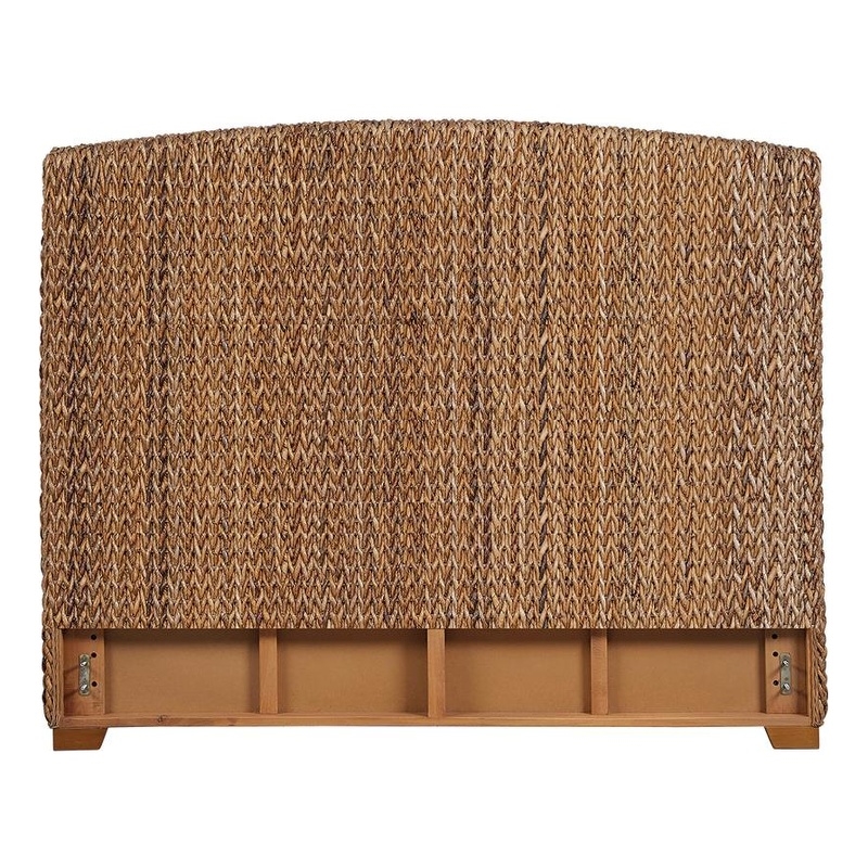 Laughton Woven Banana Leaf Queen Panel Headboard Amber