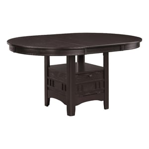 Lavon Oval 60-inch Extension Leaf Dining Table Espresso