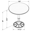 Coaster Oswego Traditional Round Wood Dining Table in Bronze