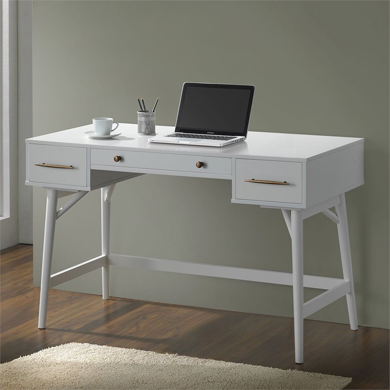 Writing Desks Zoe S Furniture Coaster 3 Drawer Mid Century Modern Writing Desk