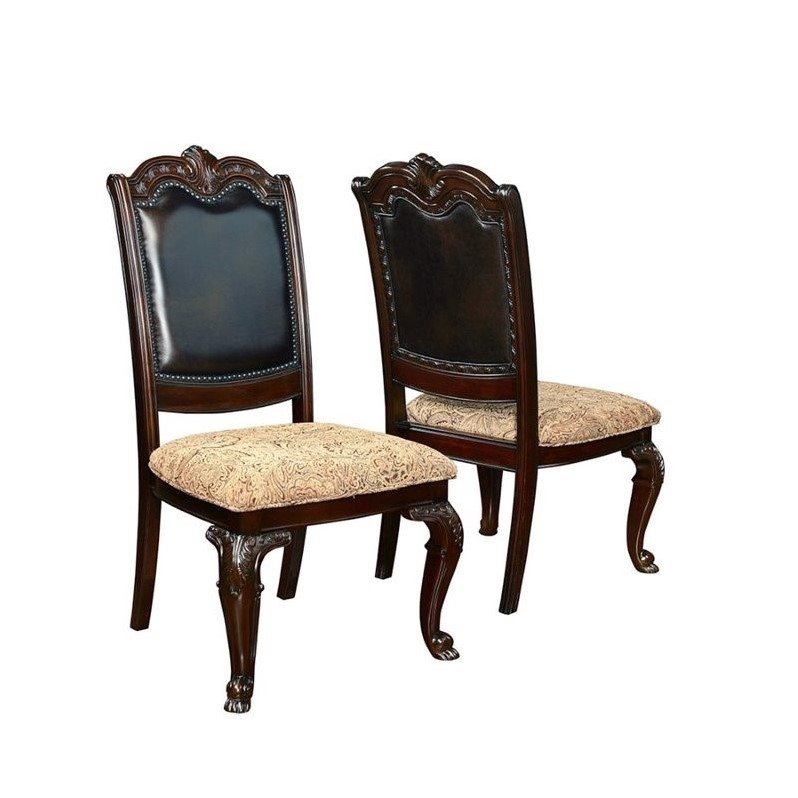Furniture Palace Valentina Upholstered Dining Chair In Dark Cherry