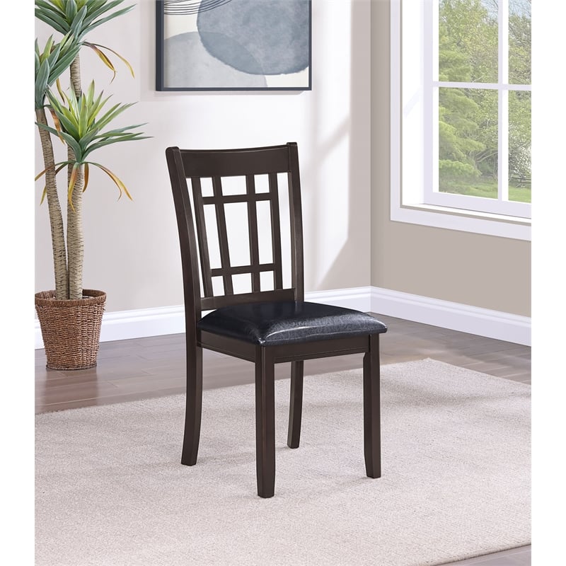 Coaster Lavon 19.25'' Wood Dining Side Chair in Black/Espresso