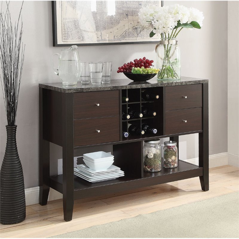 Zoe S Furniture Coaster Wine Rack Sideboard In Cappuccino Coaster Wine Rack Sideboard In Cappuccino