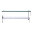 Saide Rectangular Glass Top Coffee Table Chrome