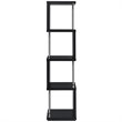 Baxter 67-inch 4-shelf Bookshelf Black and Chrome