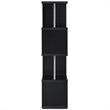 Baxter 67-inch 4-shelf Bookshelf Black and Chrome