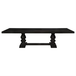 phelps 123-inch extension leaf dining table distressed noir