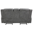 Conrad Upholstered Padded Arm Glider Loveseat Grey