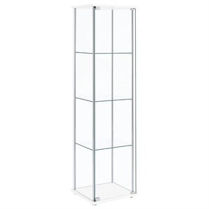 Coaster Bellatrix 3-shelf Clear Glass Curio Cabinet in White