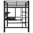 Coaster Avalon Full Workstation Loft Bed in Black Finish