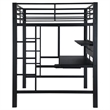 Coaster Avalon Full Workstation Loft Bed in Black Finish