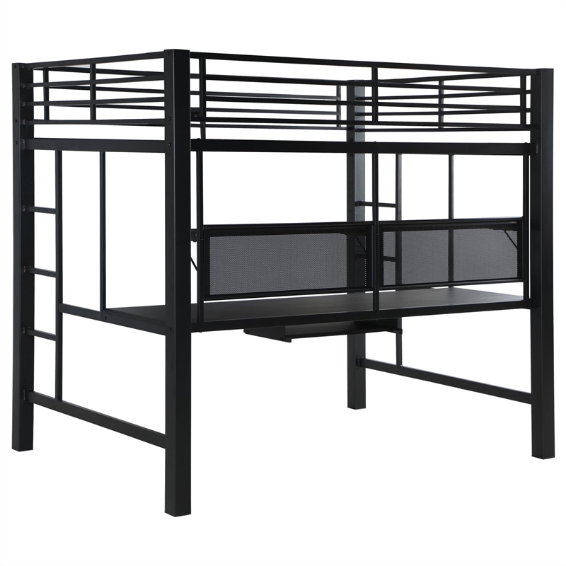 Coaster Avalon Full Workstation Loft Bed in Black Finish