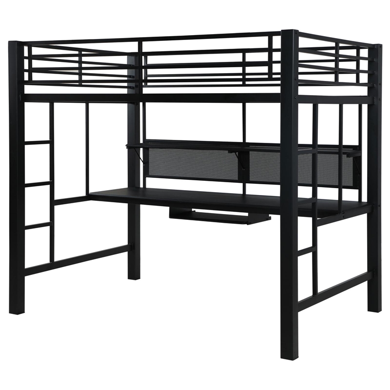 Coaster Avalon Full Workstation Loft Bed in Black Finish