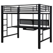 Coaster Avalon Full Workstation Loft Bed in Black Finish