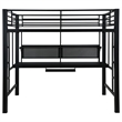 Coaster Avalon Full Workstation Loft Bed in Black Finish