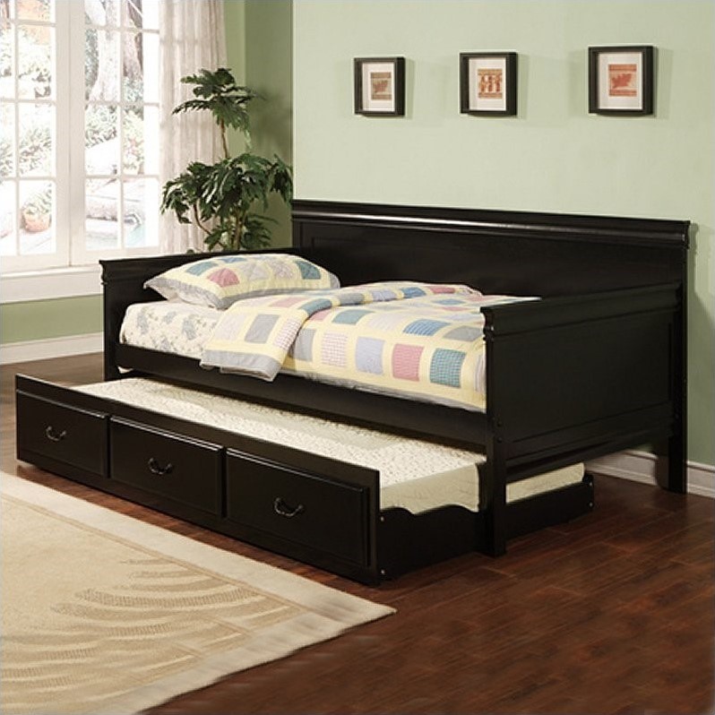 Coaster Trundle Wood Daybed