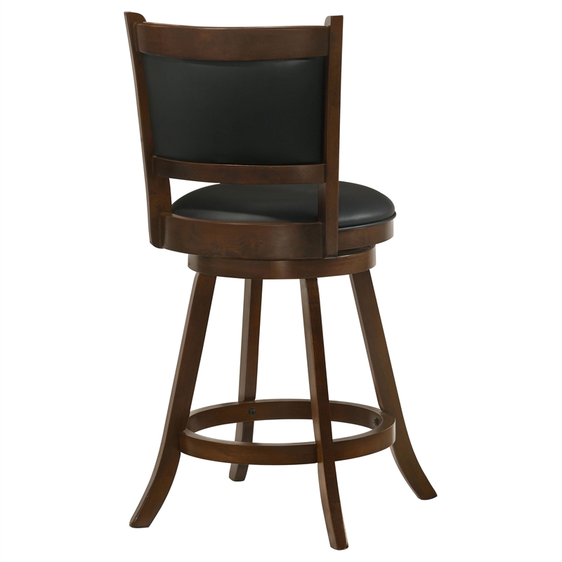 Broxton Upholstered Swivel Counter Chair Chestnut