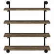 Elmcrest 39-inch 4-shelf Wall Bookshelf Rustic Oak