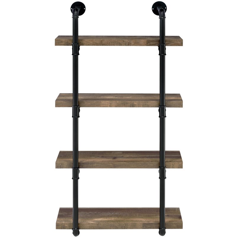 Elmcrest 24-inch 4-shelf Wall Bookshelf Rustic Oak