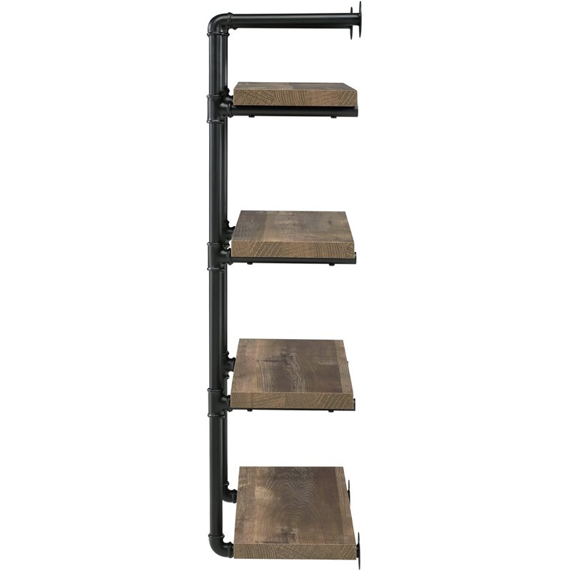 Elmcrest 24-inch 4-shelf Wall Bookshelf Rustic Oak