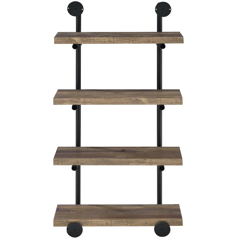 Elmcrest 24-inch 4-shelf Wall Bookshelf Rustic Oak