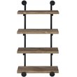 Elmcrest 24-inch 4-shelf Wall Bookshelf Rustic Oak