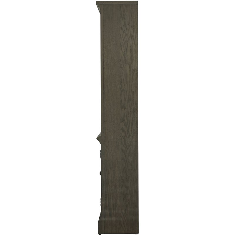 Hartshill 78-inch 3-shelf Cabinet Bookcase Burnished Oak