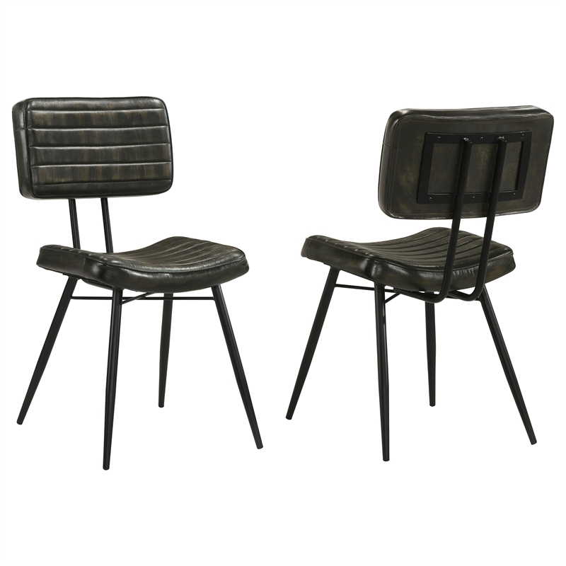 Misty Leather Upholstered Dining Chair Espresso