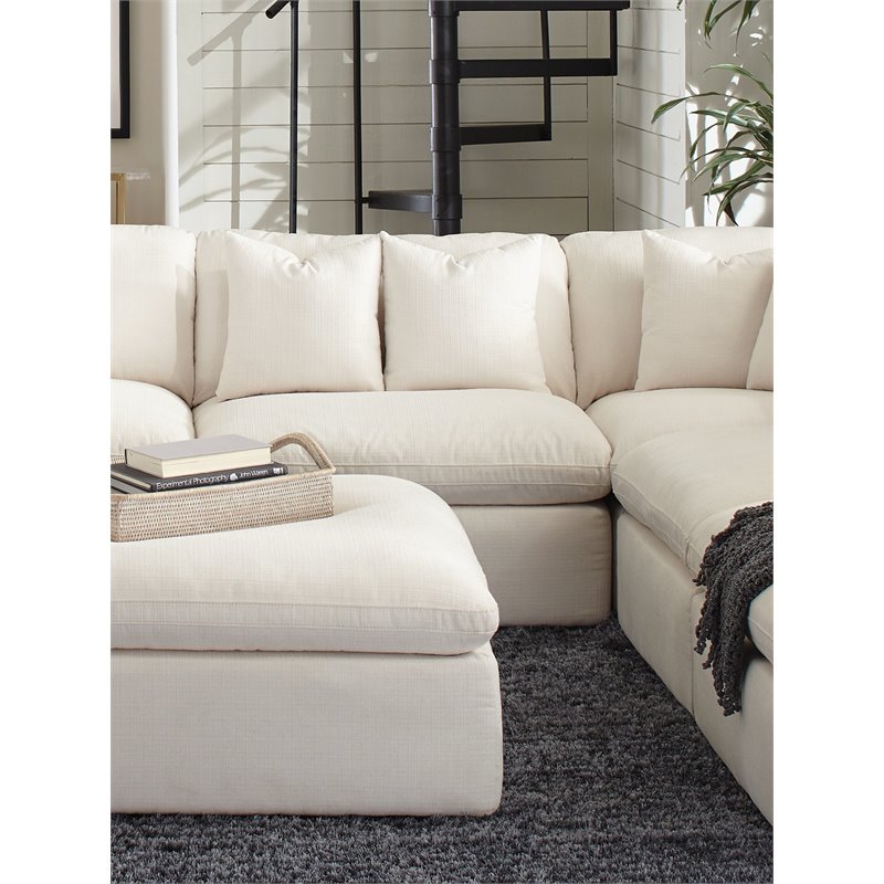 Hobson Upholstered Armless Chair Ivory